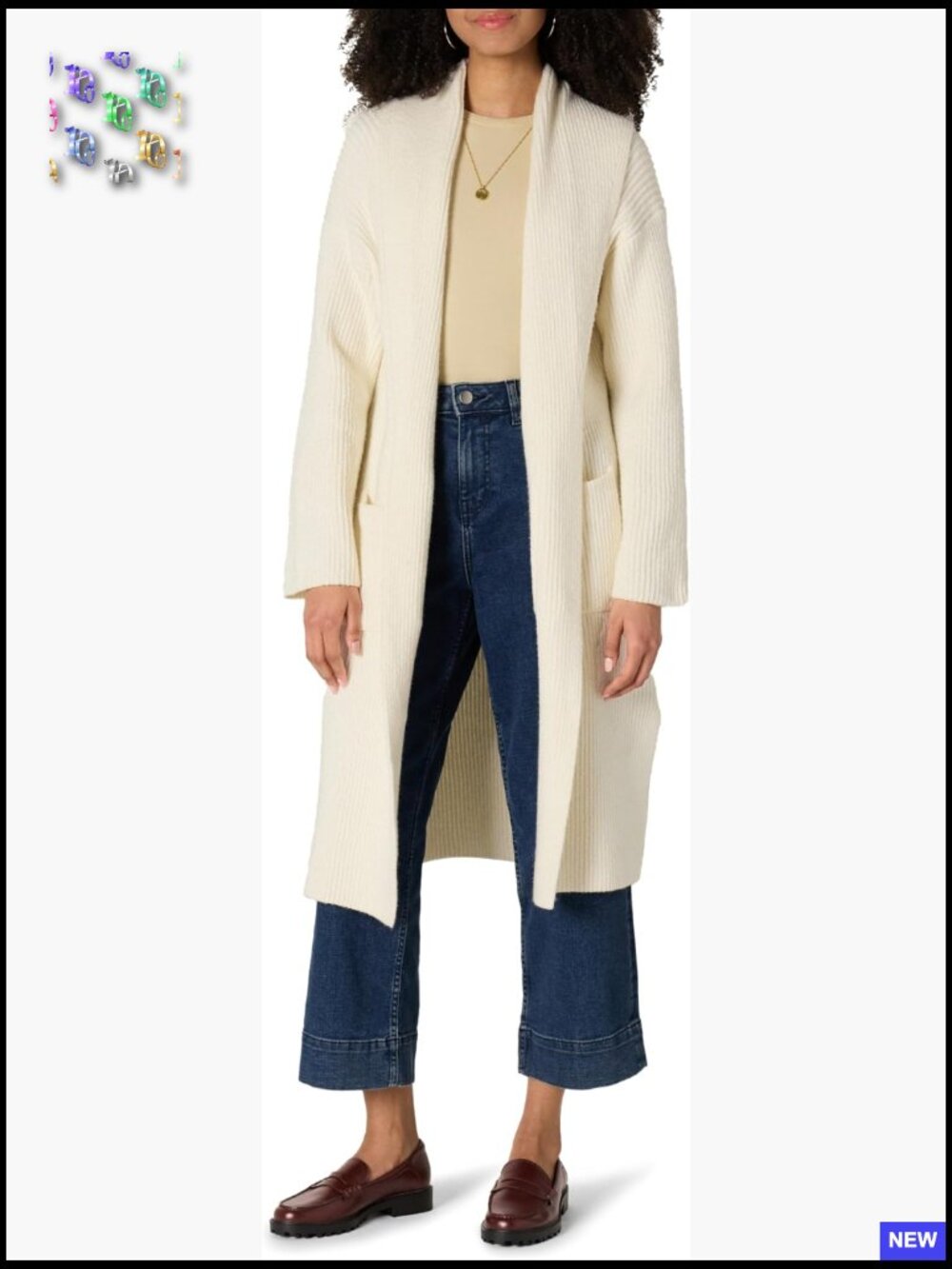 Oversized Heavyweight Cotton Blend Cardigan Sweater Long Duster Chic Minimal